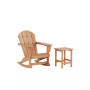 2-Piece Set Outdoor Adirondack Rocking Chair with Side Table