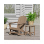 2-Piece Set Outdoor Adirondack Rocking Chair with Side Table