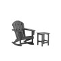 2-Piece Set Outdoor Adirondack Rocking Chair with Side Table