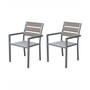 Distribution Gallant Sun Bleached Outdoor Dining Chairs, Set of 2