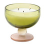 Aura Green & Blush Tinted Goblet Misted Lime Candle, 6 oz.