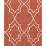 Alfresco ALF-9591 Rust 8'9" Square Area Rug, Indoor/Outdoor