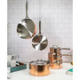 Vintage-Like Tri-Ply 13 Piece Hammered Copper Cookware Set