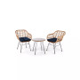 3-Piece Wicker Outdoor Patio Conversation Set