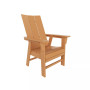 5 Piece Outdoor Patio Dining Square Table and Modern Armchair Set