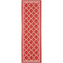 Courtyard Red and Bone 2'3" x 16' Runner Outdoor Area Rug