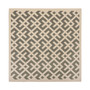 Courtyard Gray and Bone 7'10" x 7'10" Square Outdoor Area Rug
