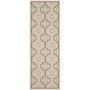 Courtyard Beige and Dark Beige 2'4" x 12' Runner Outdoor Area Rug