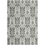 Courtyard Ltgy Anthracite and Aqua Weft 6'7" x 9'6" Sisal Weave Outdoor Area Rug