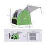 Truck Bed Tent for 5'-5.5' Bed with Awning, Portable Pickup Truck Tent for 2-3 Persons, Green