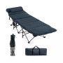 Folding Retractable Travel Camping Cot w/Removable Mattress & Carry Bag