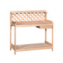 Garden Potting Bench Workstation w/ Drawer, Storage Shelf and Lattice
