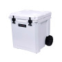 50 - 52 Qt. Premium Chest Cooler with Wheels and 4 Molded-In Cup Holders | White