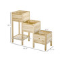 3 Tier Raised Garden Bed w/ Storage Shelf, Wooden Planter Box Kit