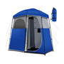 Double-Room Camping Shower Toilet Tent with Floor Oversize Portable Storage Bag