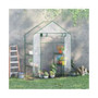 56" x 29" x 77" Portable Walk In Greenhouse 2 Tier Shelve Roll Up Door