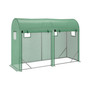 Walk-in Greenhouse, Hot House, Zipper Windows & Doors, Green