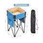 2 PCS Folding Camping Tables w/ Large Capacity Storage Sink