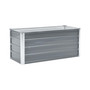 Garden Raised Bed Galvanized Steel 39.4"x15.7"x17.7" Gray