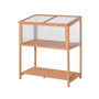 Wood Cold Frame Greenhouse Flower Planter Raised Potted w/ Shelves
