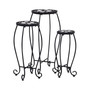 Mosaic Tables 3 pcs Black and White Ceramic