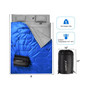 Double 2 Person Sleeping Bag Waterproof w/ 2 Pillows Camping Queen Size XL