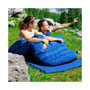 Double 2 Person Sleeping Bag Waterproof w/ 2 Pillows Camping Queen Size XL