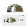 20 Person Camping Tent, Outdoor Tent with 2 Doors, Screen Room, Family Dome Tent for Hiking, Backpacking, Traveling, Easy Set Up, Army Green