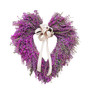 Fresh Real Heart-Shaped Heather Spring Wreath