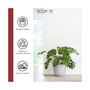 Oslo Plastic Flower Pot, White Grey, 17.5"