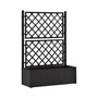 Garden Raised Bed with Trellis and Self Watering System Anthracite