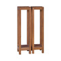 Plant Stands 2 pcs 9.8"x9.8"x39.4" Solid Teak Wood