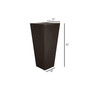 Cosmopolitan Tall Square Plastic Planter Brown, 32in