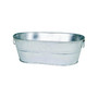 Hot Dipped Galvanized Steel Oval Planter/Tub 5.5 gal Silver