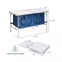 Adjustable Camping Table Aluminum w/ Storage Organizer