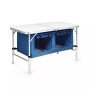 Adjustable Camping Table Aluminum w/ Storage Organizer