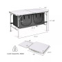 Adjustable Camping Table Aluminum w/ Storage Organizer