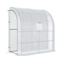 Outdoor Garden Greenhouse Nursery w/ Window, Zippered Doors, White