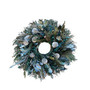 Silver and Green Real Preserved Wreath, 24"