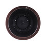Glazed Brushed Happy Large Plastic Planter Dark Brown 15 Inch