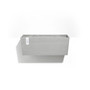 Plastic Rectangle Bruges Wall Hanging Planter White Grey 21.5"