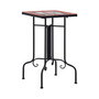 Mosaic Side Table Terracotta and White Ceramic