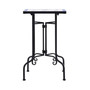 Mosaic Side Table Blue and White Ceramic