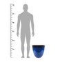Egg Shaped Indoor/Outdoor Flower Box, Blue Flower