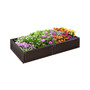 4' x 2' Raised Garden Bed, Plastic Open Planter Box, Brown