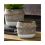 Woven Pattern Cement Pot Small