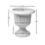 38196 Classic Urn Garden Pot/Planter, Plastic, Stone color - 19"