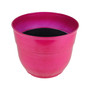 Glazed Brushed Happy Large Plastic Planter Bright Pink 15 Inch