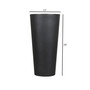 Cosmopolitan Tall Round Plastic Planter Black - 26 Inch