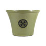 Logo Large Plastic Modern Planter Lime Green 14.75 Inches